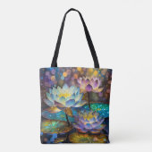 Glowing Lotus Flowers Trio Tasche (Rückseite)