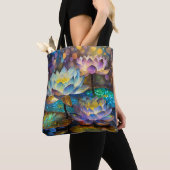 Glowing Lotus Flowers Trio Tasche (Von Nahem)