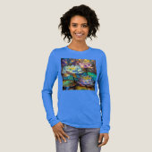 Glowing Lotus Flowers Trio Tri-Blend Shirt (Volle Vorderseite)
