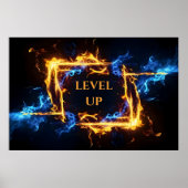Glowing Magic Fire Portal Elemental Flame Border Poster (Vorne)
