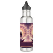Glowing Mandala Meditation Woman Custom Name       Edelstahlflasche (Links)