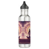 Glowing Mandala Meditation Woman Custom Name       Edelstahlflasche (Rechts)