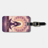 Glowing Mandala Meditation Woman Custom Name       Gepäckanhänger (Vorderseite horizontal)