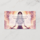 Glowing Mandala Meditation Woman Custom Name       Visitenkarte (Rückseite)