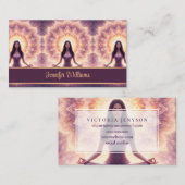 Glowing Mandala Meditation Woman Custom Name       Visitenkarte (Vorne/Hinten)