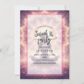 Glowing Mandala Meditation Woman Einladung (Vorderseite)