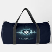 Glowing Medical Heartbeat Pulse EMT Design Duffle Bag (Vorderseite)
