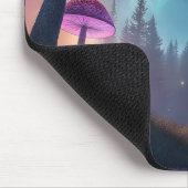 Glowing Mushroom Forest Fox Fantasy Art Mousepad (Ecke)