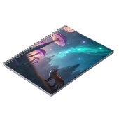Glowing Mushroom Forest Fox Fantasy Art Notizblock (Linke Seite)