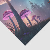 Glowing Mushroom Forest Fox Fantasy Art Seidenpapier (Ausschnitt)