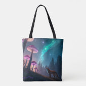 Glowing Mushroom Forest Fox Fantasy Art Tasche (Rückseite)