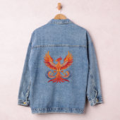 Glowing mythological Fantasy Phoenix Bird Jeansjacke (Hangar)