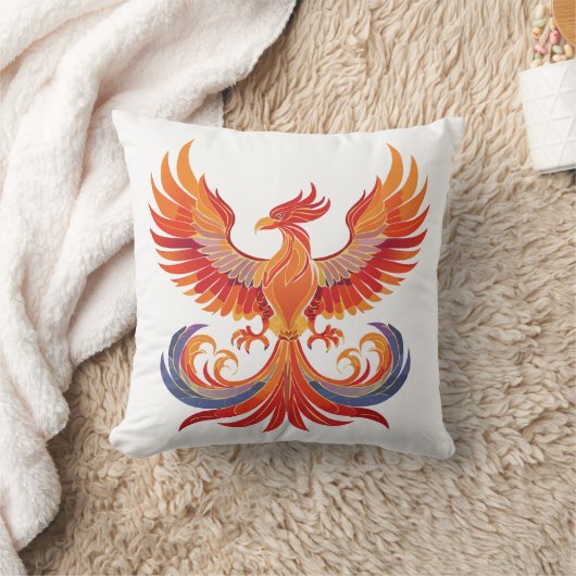 Glowing mythological Fantasy Phoenix Bird Kissen (Decke)