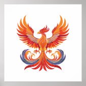 Glowing mythological Fantasy Phoenix Bird Poster (Vorne)