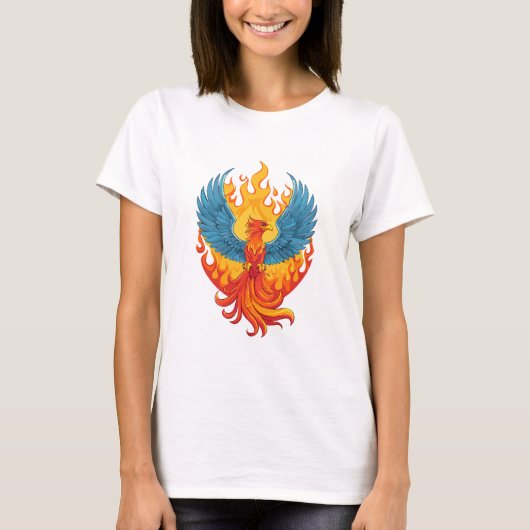 Glowing mythological Fantasy Phoenix Bird T-Shirt (Vorderseite)