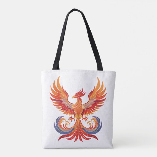 Glowing mythological Fantasy Phoenix Bird Tasche (Rückseite)