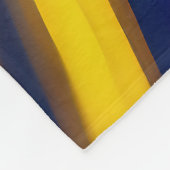 Glowing Neon Geometric Blue Yellow Dark Abstract Fleecedecke (Ecke)