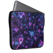 Glowing Neon Heart Galaxy Cosmic Love Burst Laptopschutzhülle (Vorne Rechts)