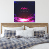 GLOWING NEON STAR Bat Mitzvah Sign in Memory Board Leinwanddruck (Insitu (Schlafzimmer))