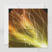 GLOWING NEON STARS Bat Mitzvah Einladung GOLD (Rückseite)