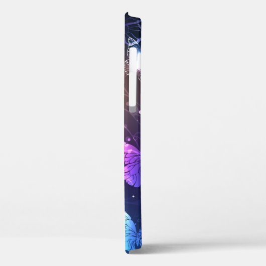 Glowing Night Butterflies Case-Mate iPhone Hülle (Rückseite / Links)