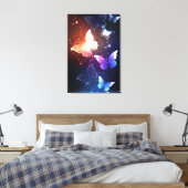 Glowing Night Butterflies Leinwanddruck (Insitu (Schlafzimmer))