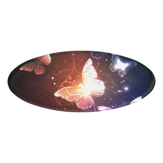 Glowing Night Butterflies Namenschild (Vorderseite)
