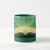 Glowing Open Quran Islamic Mug – Spiritual Green Tasse (Zentrum)