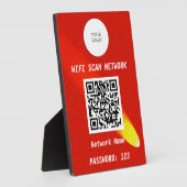 Glowing Orange Leather Free Wifi Scan & QR Code Fotoplatte (Seite)