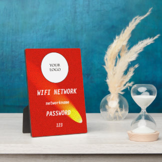 Glowing Orange Leather Share Wifi Network Fotoplatte