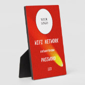 Glowing Orange Leather Share Wifi Network Fotoplatte (Seite)