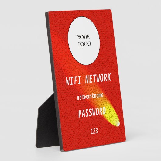 Glowing Orange Leather Share Wifi Network Fotoplatte (Seite)
