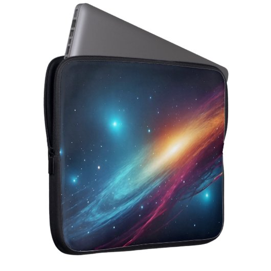 Glowing Outer Space Starry Sky Abstract Cosmos Laptopschutzhülle (Vorne Rechts)