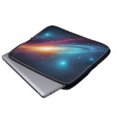 Glowing Outer Space Starry Sky Abstract Cosmos Laptopschutzhülle (Vorne Knopf)