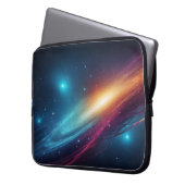 Glowing Outer Space Starry Sky Abstract Cosmos Laptopschutzhülle (Vorderseite Links)