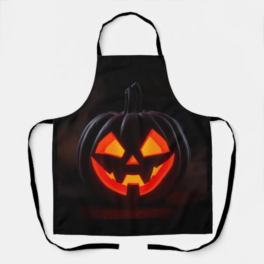 Glowing Pumpkin Halloween Apron Schürze (Vorderseite)