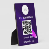 Glowing Purple Leather Free Wifi Scan & QR Code Fotoplatte (Seite)