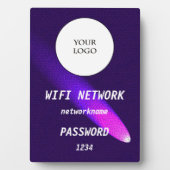 Glowing Purple Leather Share Wifi Network Fotoplatte (Vorderseite)