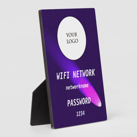 Glowing Purple Leather Share Wifi Network Fotoplatte (Seite)