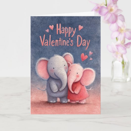 Glowing Smile Valentine Card Karte (Orchidee)