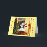 GLOWING SNOWMAN SAGT "MERRY CHRISTMAS" FEIERTAGSKARTE<br><div class="desc">VIELEN DANK FÜR DAS STOPPEN VON 1 MEINER 8 GESCHÄFTE!!!!</div>