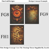 Glowing Steampunk Industrial Clock FG8 Decoupage Seidenpapier