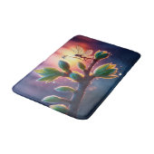 Glowing sunrise background with winged creature badematte (Schrägansicht)