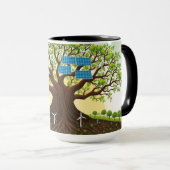 Glowing Tree of Life with Clean Power Now Tasse (VorderseiteRechts)