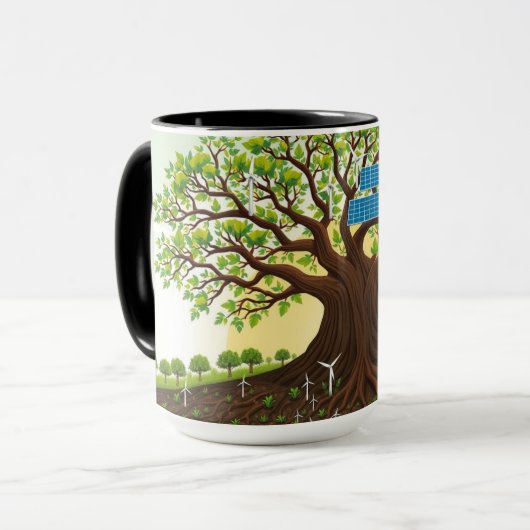 Glowing Tree of Life with Clean Power Now Tasse (Vorderseite Links)