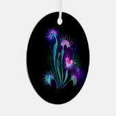 Glowing Venus Flytrap Ornament Aus Metall (Vorderseite Rechts)