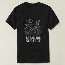 Glowing Whale Line-Art Ocean Power T-Shirt