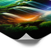 GlowingWaterFallForest Poster (Ecke)
