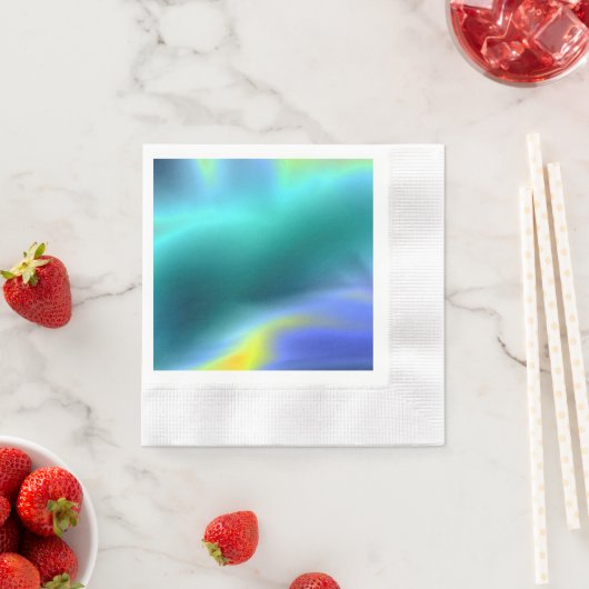 Glows Aqua Paper Napkin Serviette (Beispiel)