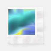 Glows Aqua Paper Napkin Serviette (Vorderseite)
